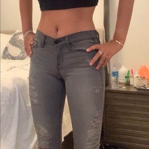 FRAME LE COLOR ripped SKINNY jeans